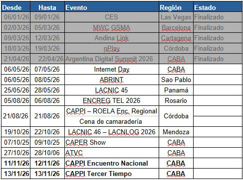 CALENDARIO 2026